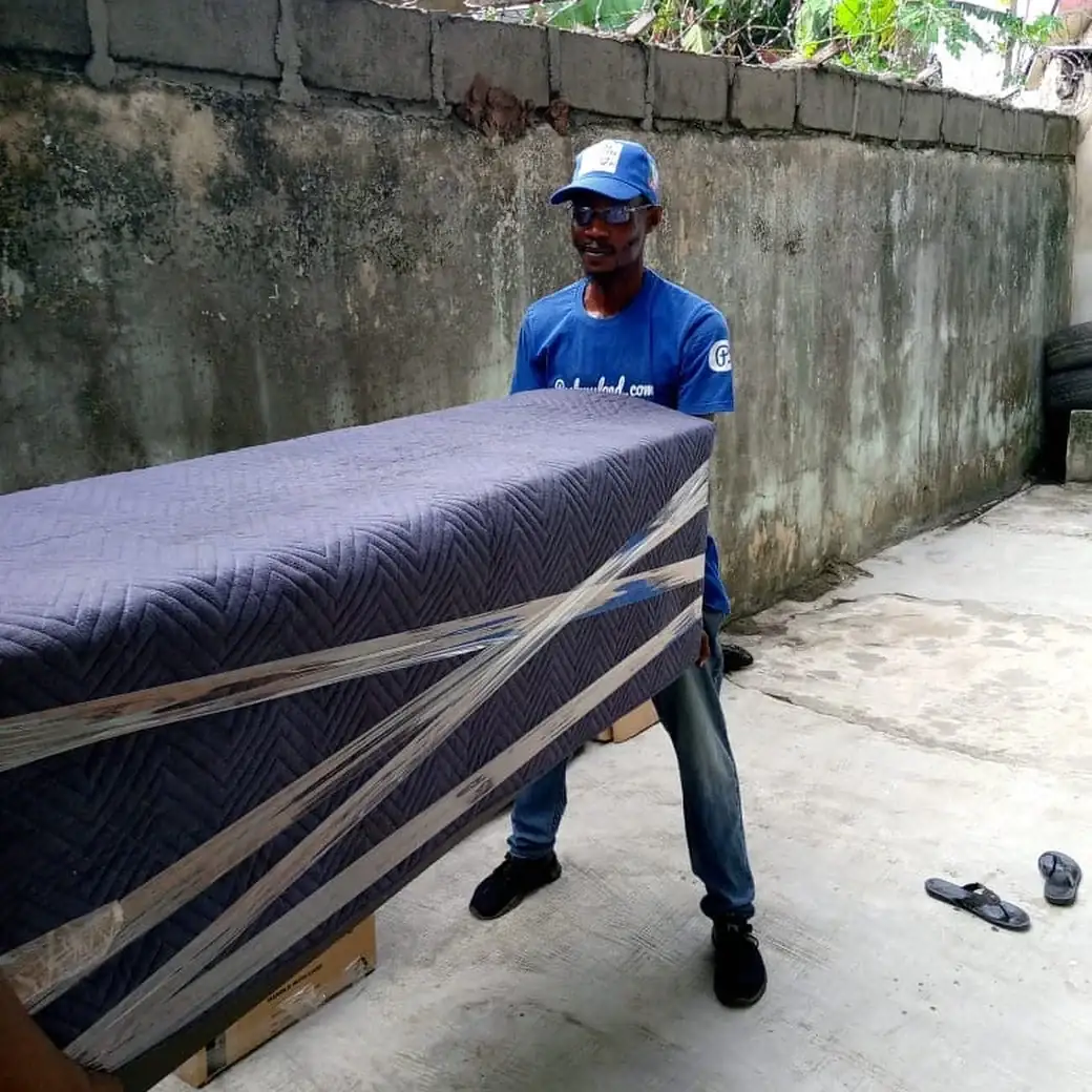Packmyload moving team at work in Lagos, Nigeria
